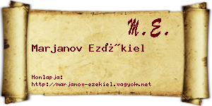 Marjanov Ezékiel névjegykártya